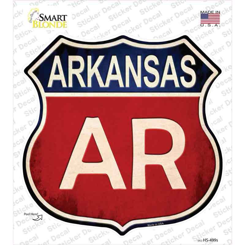 Arkansas Novelty Highway Shield Sticker Decal Small