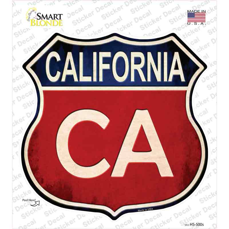 California Novelty Highway Shield Sticker Decal Small