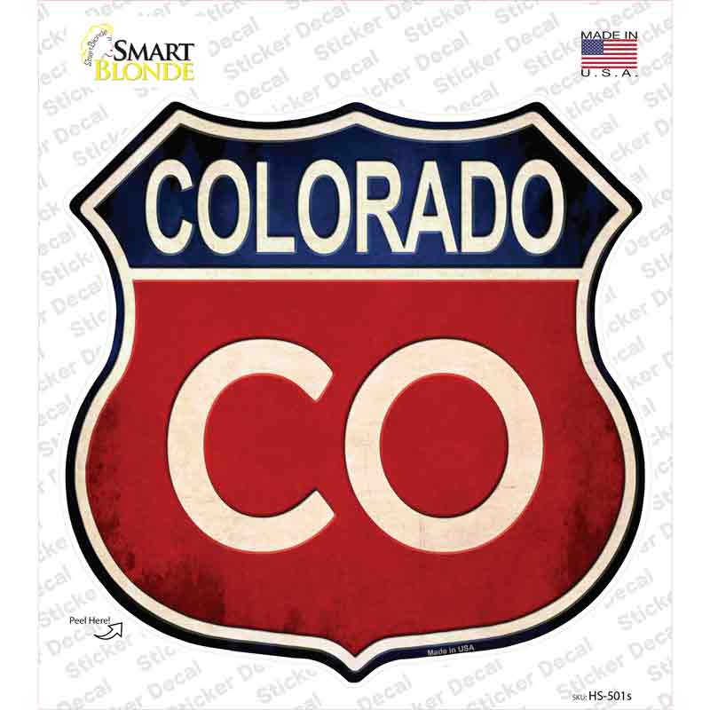 Colorado Novelty Highway Shield Sticker Decal Small