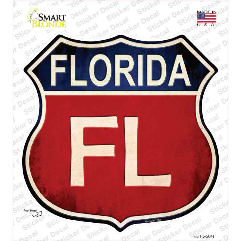 Florida Novelty Highway Shield Sticker Decal Small