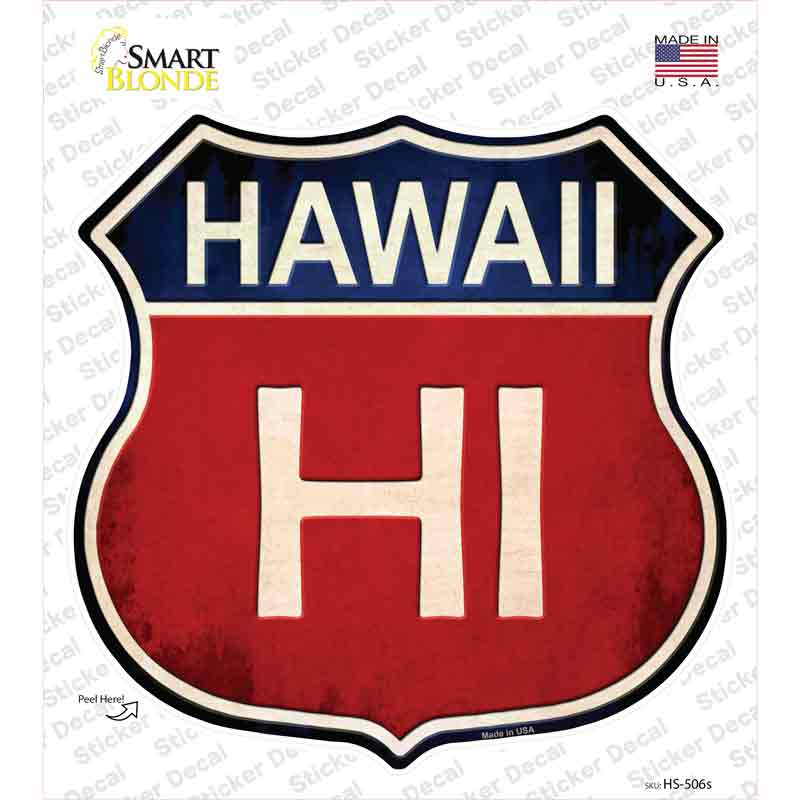 Hawaii Novelty Highway Shield Sticker Decal Small