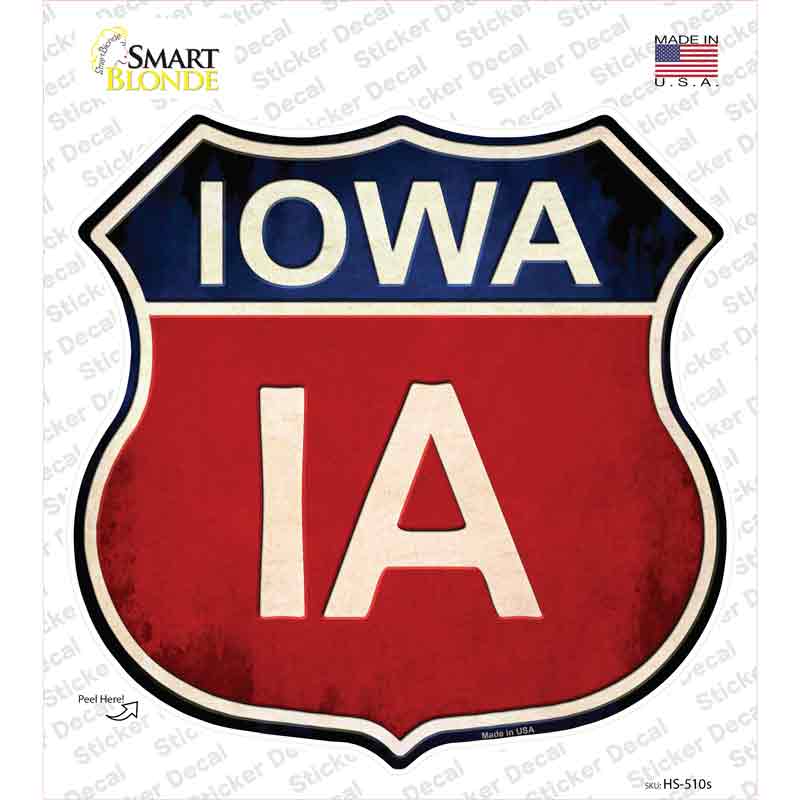 lowa Novelty Highway Shield Sticker Decal Small