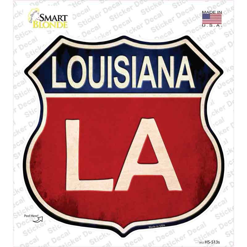 Louisiana Novelty Highway Shield Sticker Decal Small