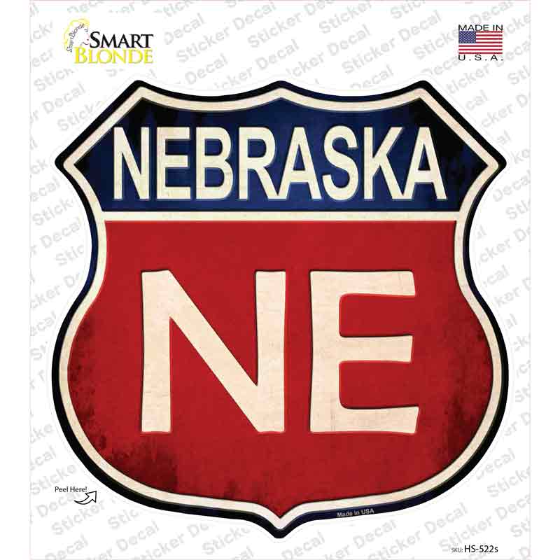 Nebraska Novelty Highway Shield Sticker Decal Small