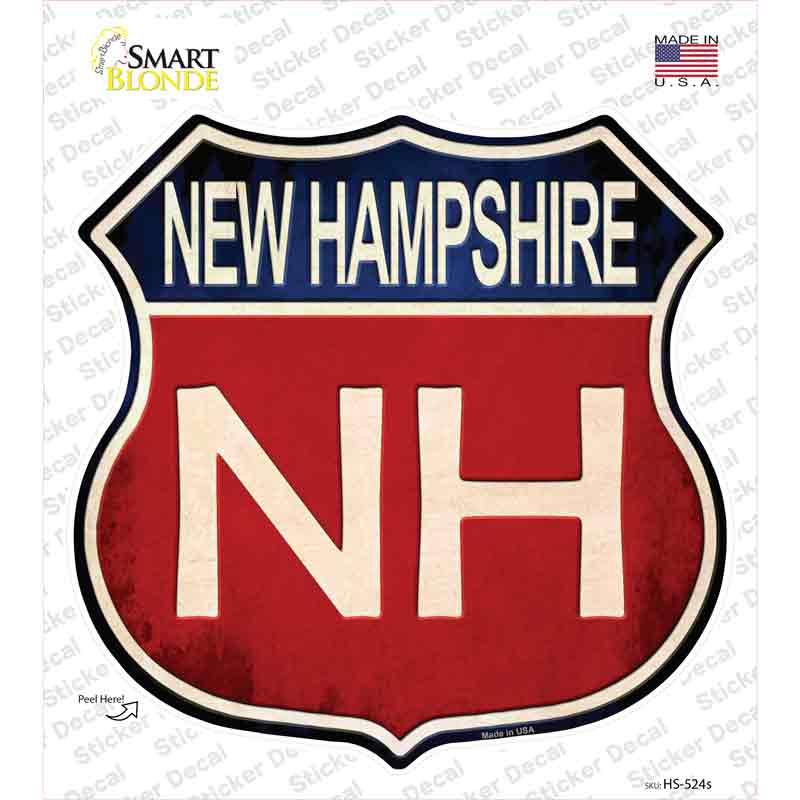 New Hampshire Novelty Highway Shield Sticker Decal Small