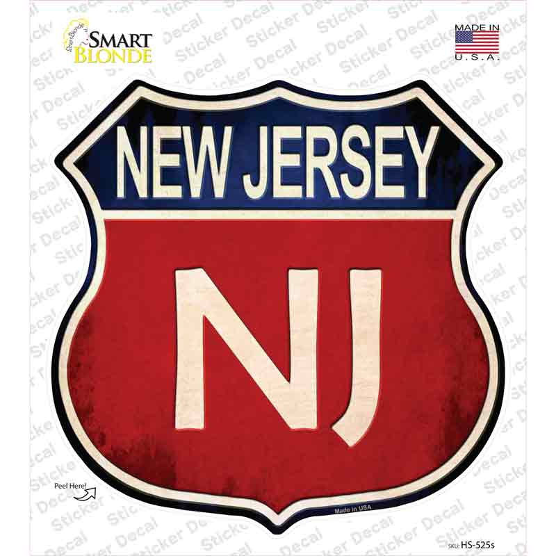 New Jersey Novelty Highway Shield Sticker Decal Small