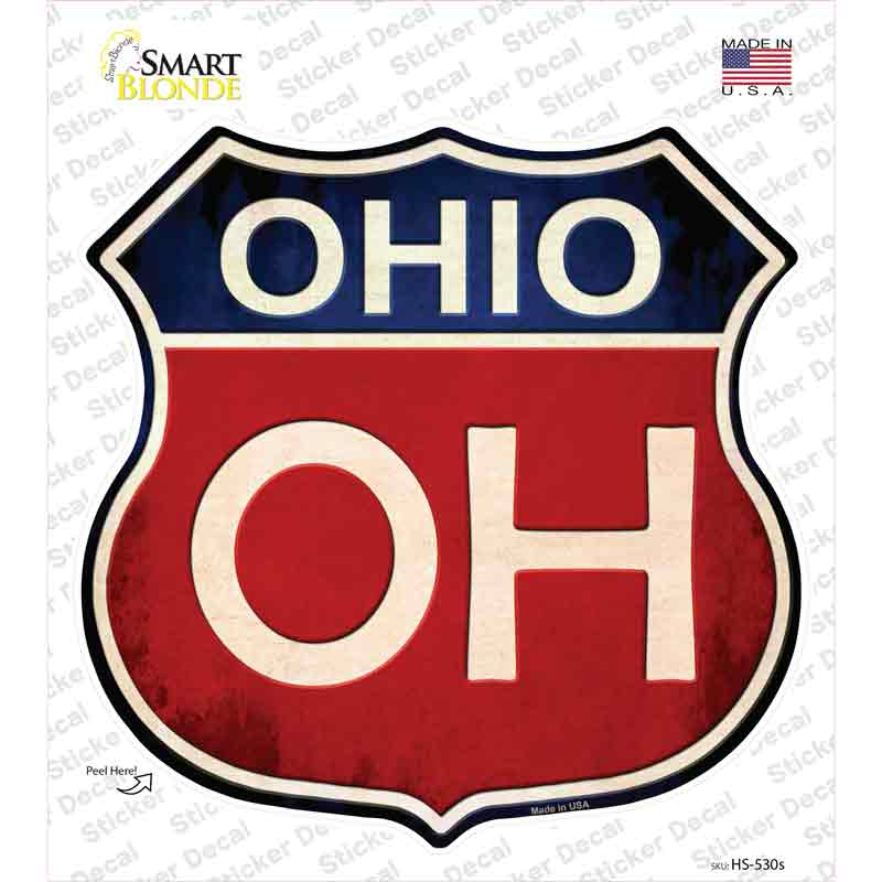 Ohio Novelty Highway Shield Sticker Decal Small