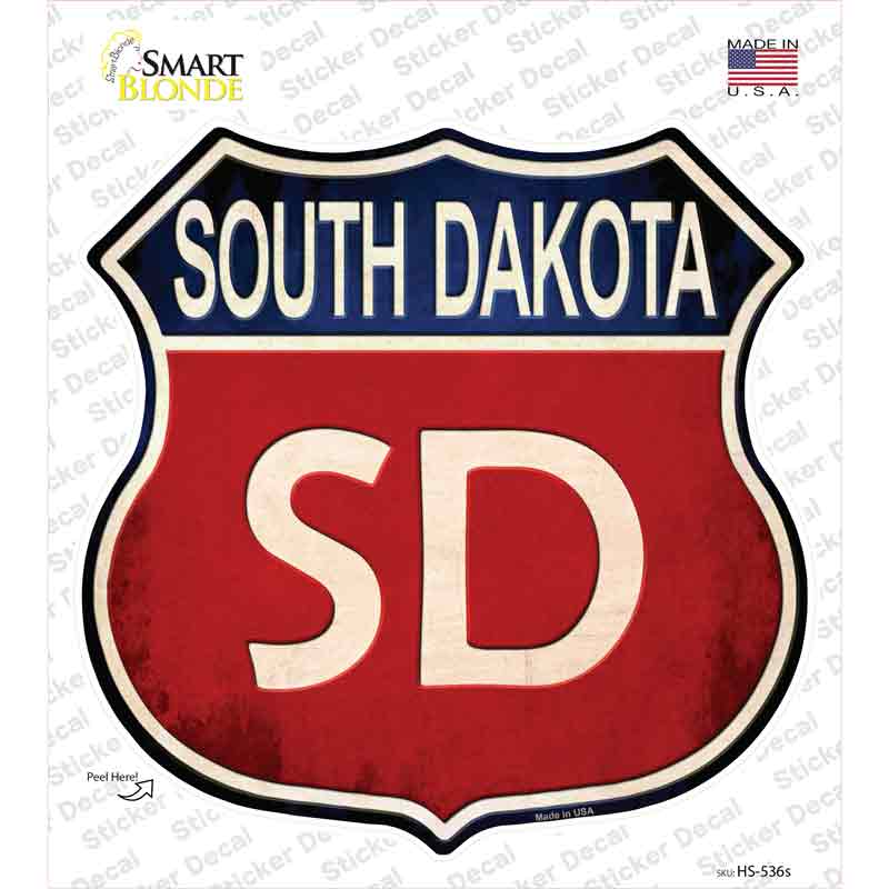 South Dakota Novelty Highway Shield Sticker Decal Small