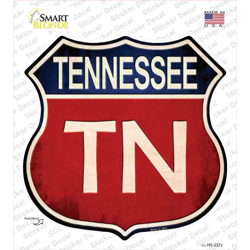 Tennessee Novelty Highway Shield Sticker Decal Small