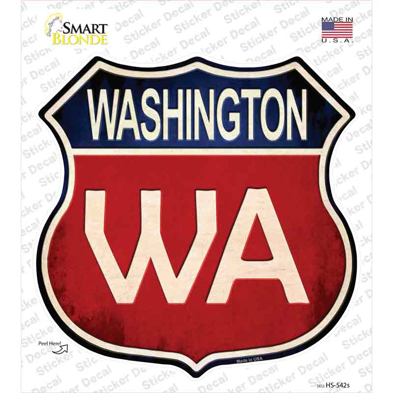 Washington Novelty Highway Shield Sticker Decal Small