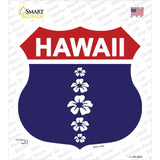 Hawaii Hibiscus Blue Novelty Highway Shield Sticker Decal Small