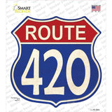 Route 420 Blue and Red Novelty Highway Shield Sticker Decal Small