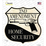 Pistol Home Security Novelty Highway Shield Sticker Decal Small