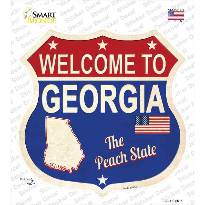 Georgia Established Novelty Highway Shield Sticker Decal Small