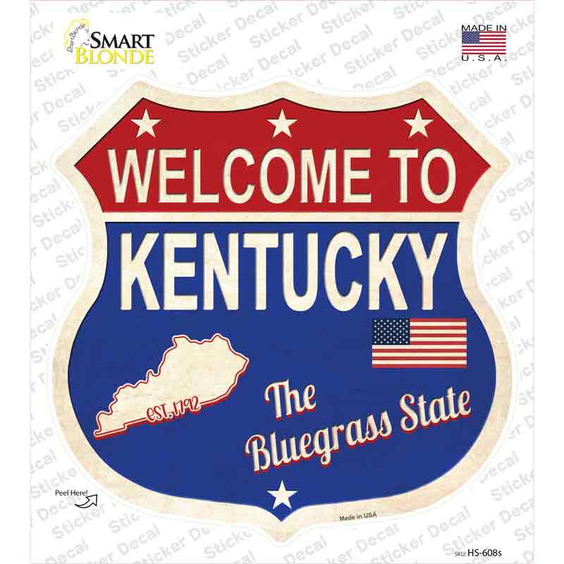 Kentucky Established Novelty Highway Shield Sticker Decal Small