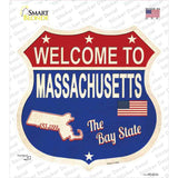 Massachusetts Established Novelty Highway Shield Sticker Decal Small