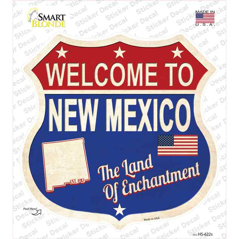 New Mexico Established Novelty Highway Shield Sticker Decal Small