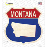 Montana Silhouette Novelty Highway Shield Sticker Decal Small