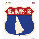 New Hampshire Silhouette Novelty Highway Shield Sticker Decal Small