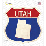 Utah Silhouette Novelty Highway Shield Sticker Decal Small