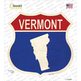 Vermont Silhouette Novelty Highway Shield Sticker Decal Small