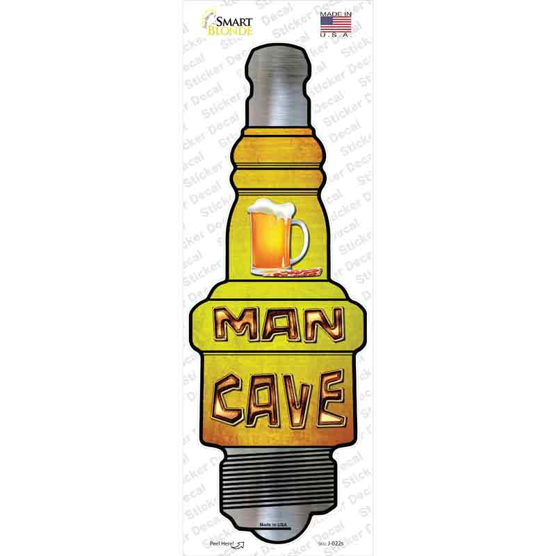 Man Cave Novelty Spark Plug Sticker Decal Small