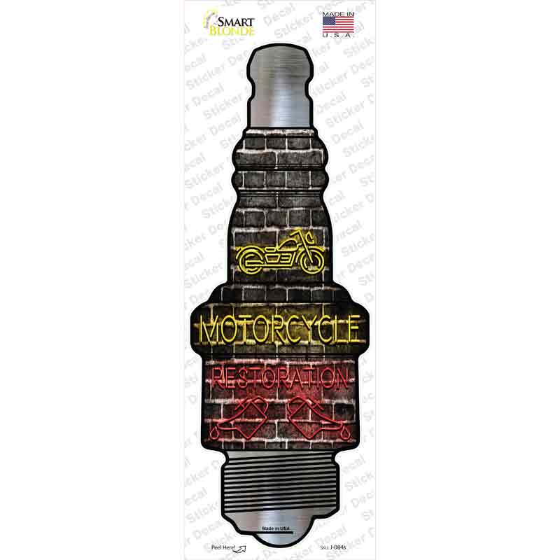 Motorcycle Restoration Novelty Spark Plug Sticker Decal Small