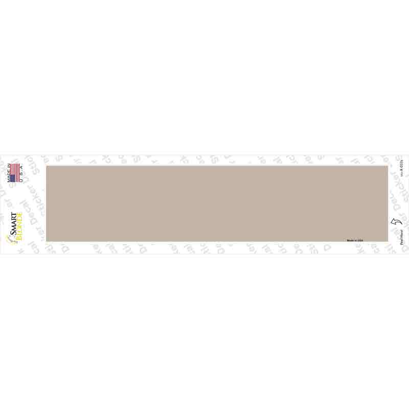 Tan Solid Blank Novelty Narrow Sticker Decal