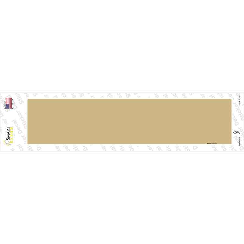 Gold Solid Blank Novelty Narrow Sticker Decal