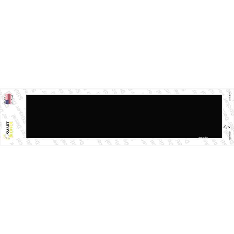 Black Solid Blank Novelty Narrow Sticker Decal