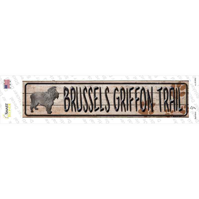 Brussels Griffon Trail Novelty Narrow Sticker Decal Small