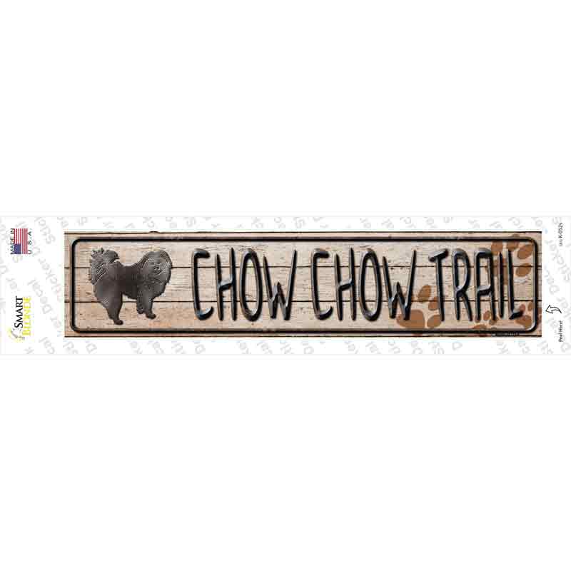 Chow Chow Trail Novelty Narrow Sticker Decal Small