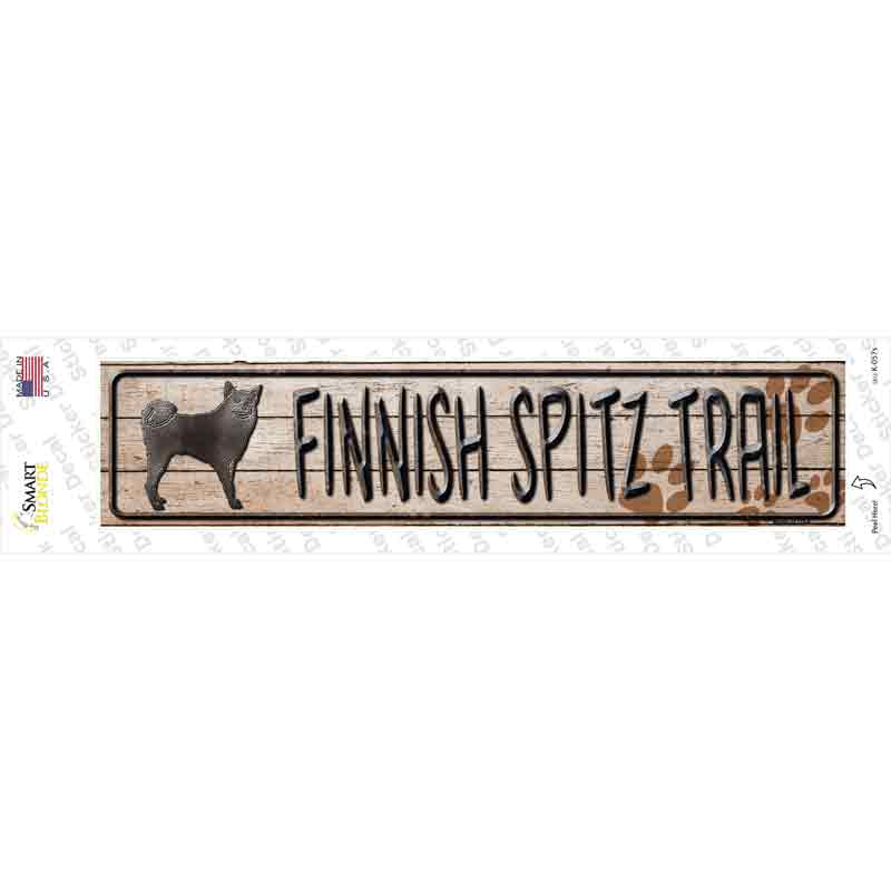 Finnish Spitz Trail Novelty Narrow Sticker Decal Small