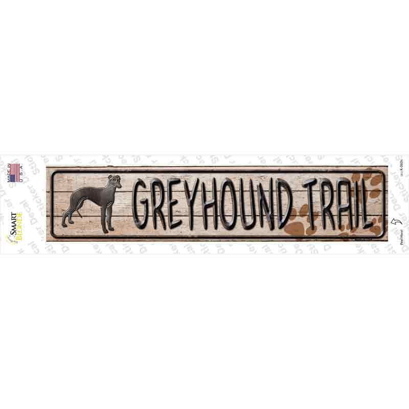 Greyhound Trail Novelty Narrow Sticker Decal Small