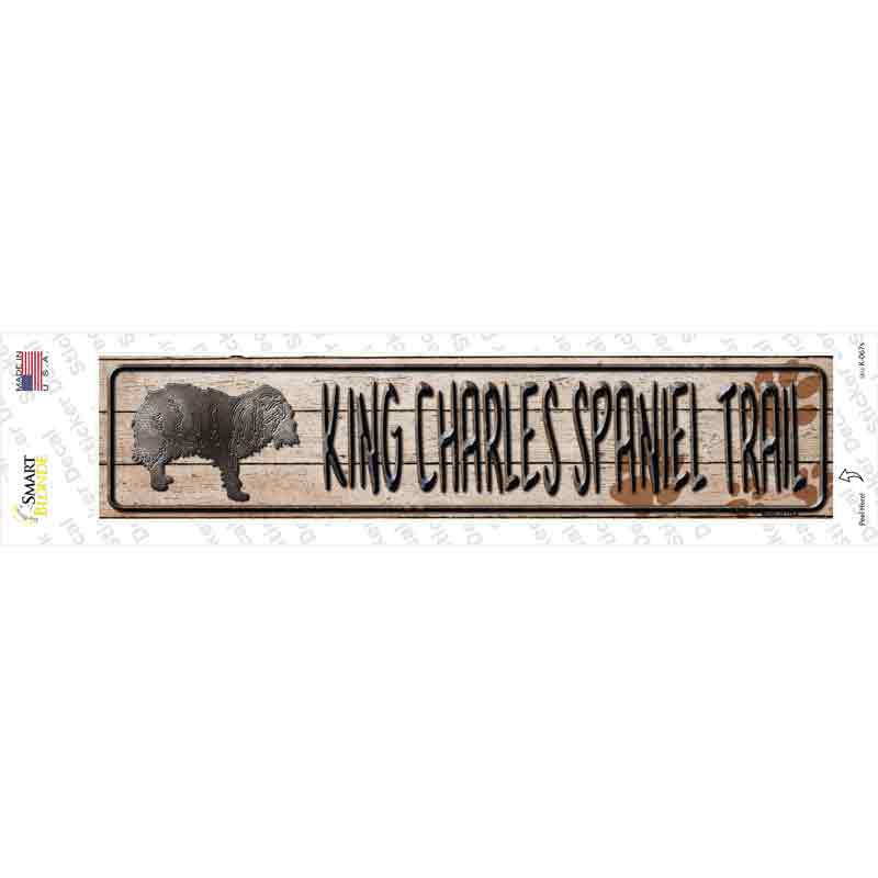 King Charles Spaniel Trail Novelty Narrow Sticker Decal