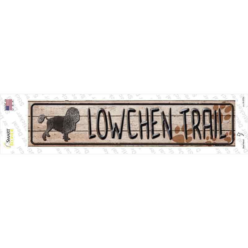 Lowchen Trail Novelty Narrow Sticker Decal Small