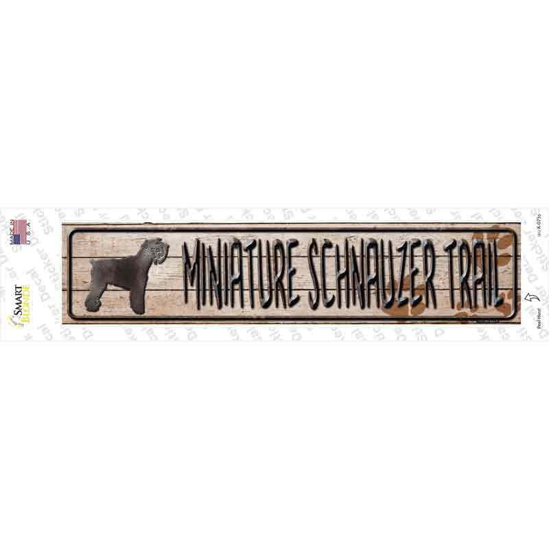 Miniature Schnauzer Trail Novelty Narrow Sticker Decal Small