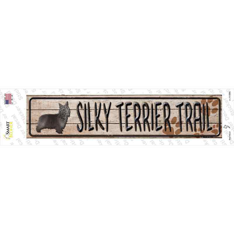 Silky Terrier Trail Novelty Narrow Sticker Decal Small