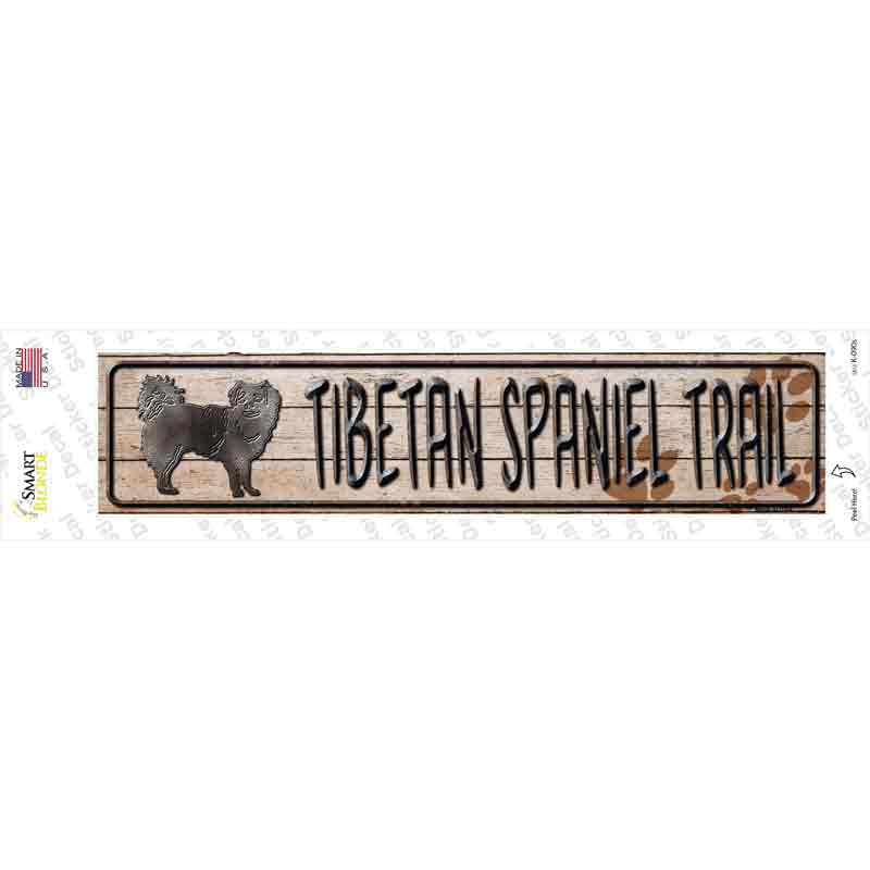 Tibetan Spaniel Trail Novelty Narrow Sticker Decal Small