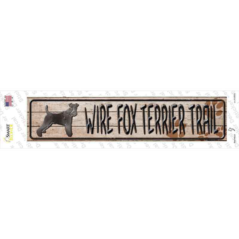 Wire Fox Terrier Trail Novelty Narrow Sticker Decal Small