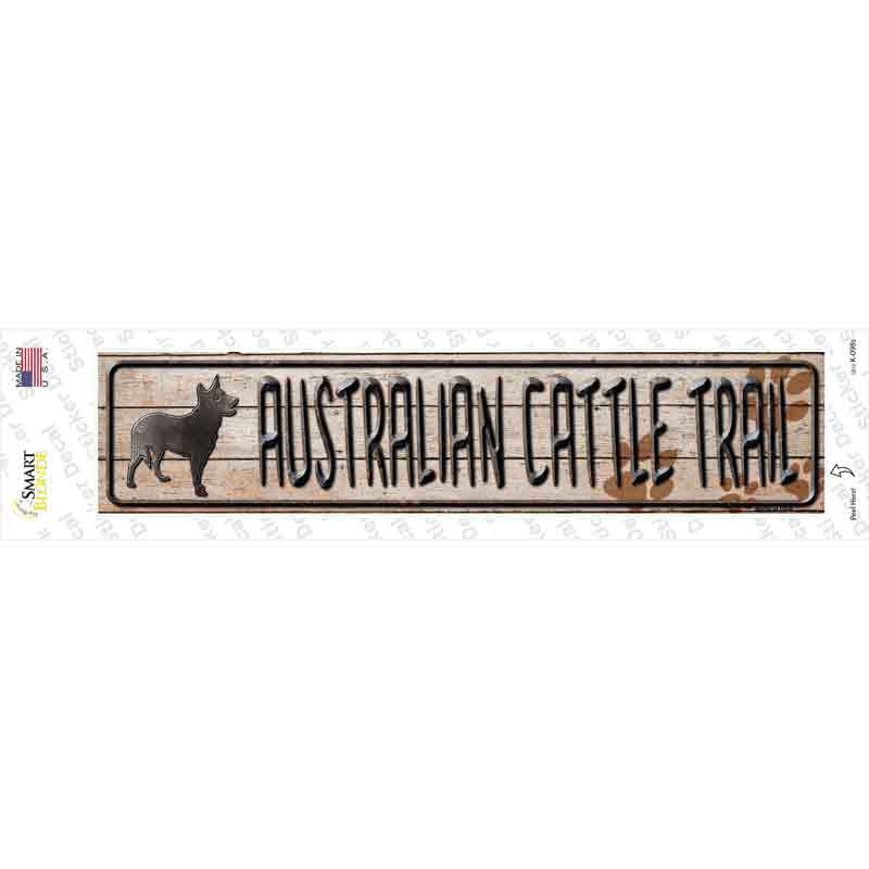 Australian Cattle Dog Trail Novelty Narrow Sticker Decal Small