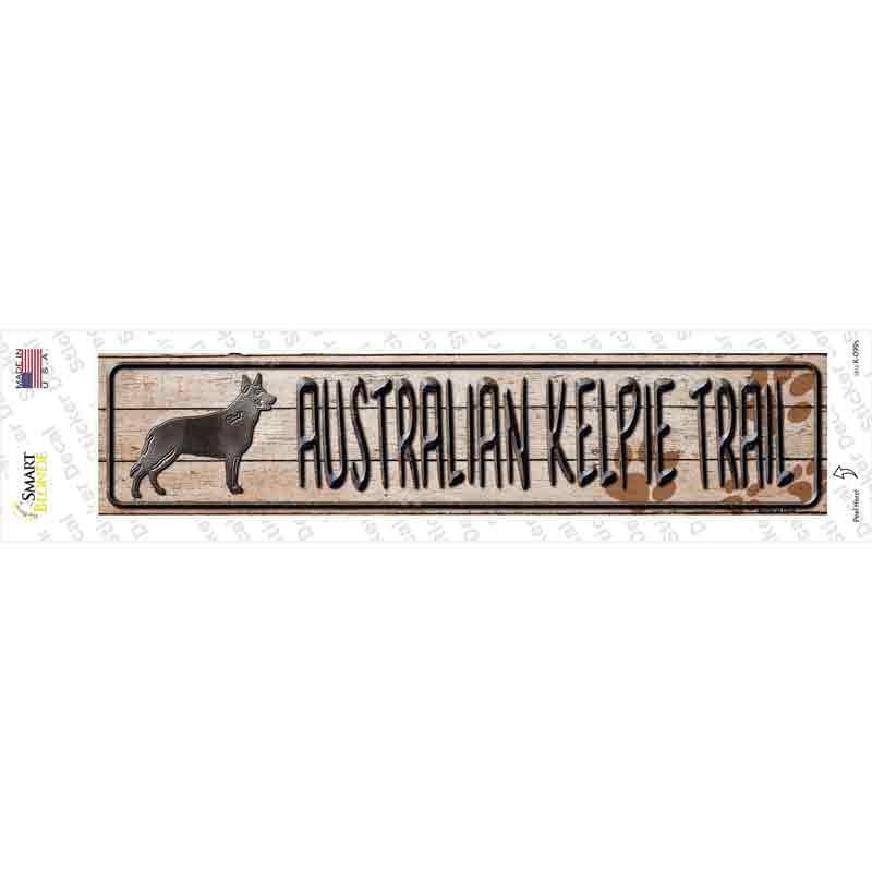 Australian Kelpie Trail Novelty Narrow Sticker Decal Small