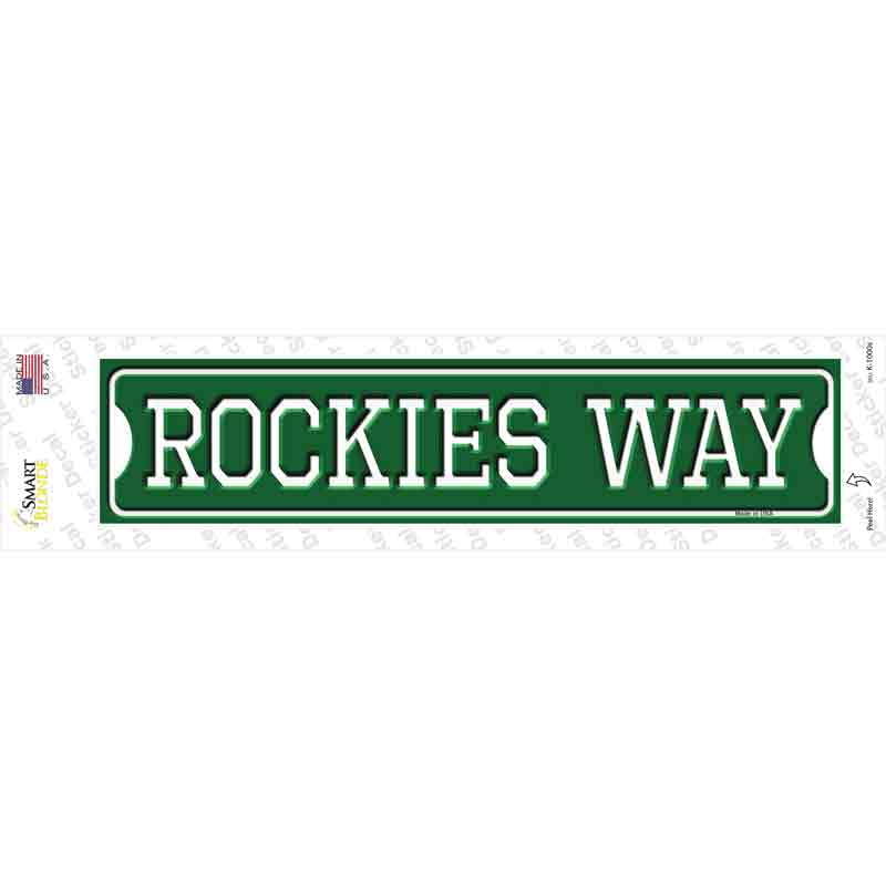 Rockies Way Novelty Narrow Sticker Decal Small