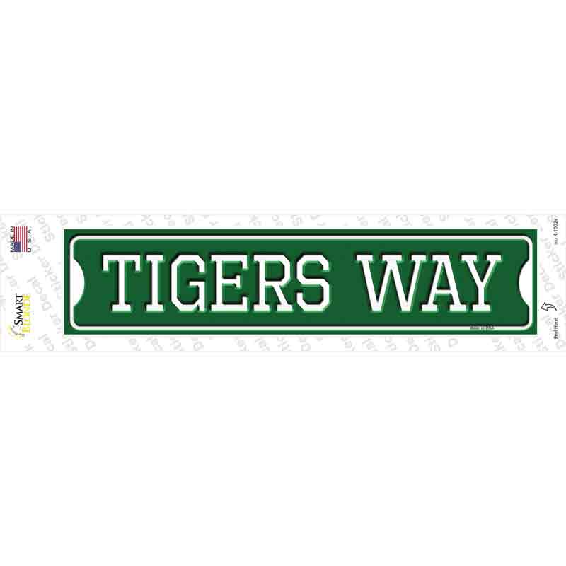 Tigers Way Novelty Narrow Sticker Decal Small