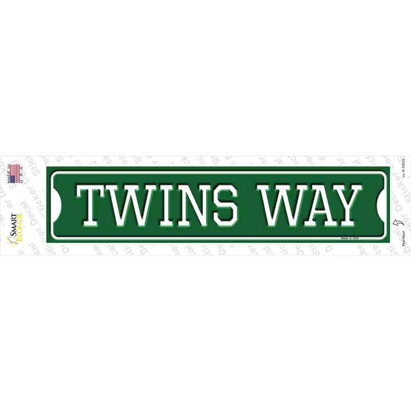 Twins Way Novelty Narrow Sticker Decal Small