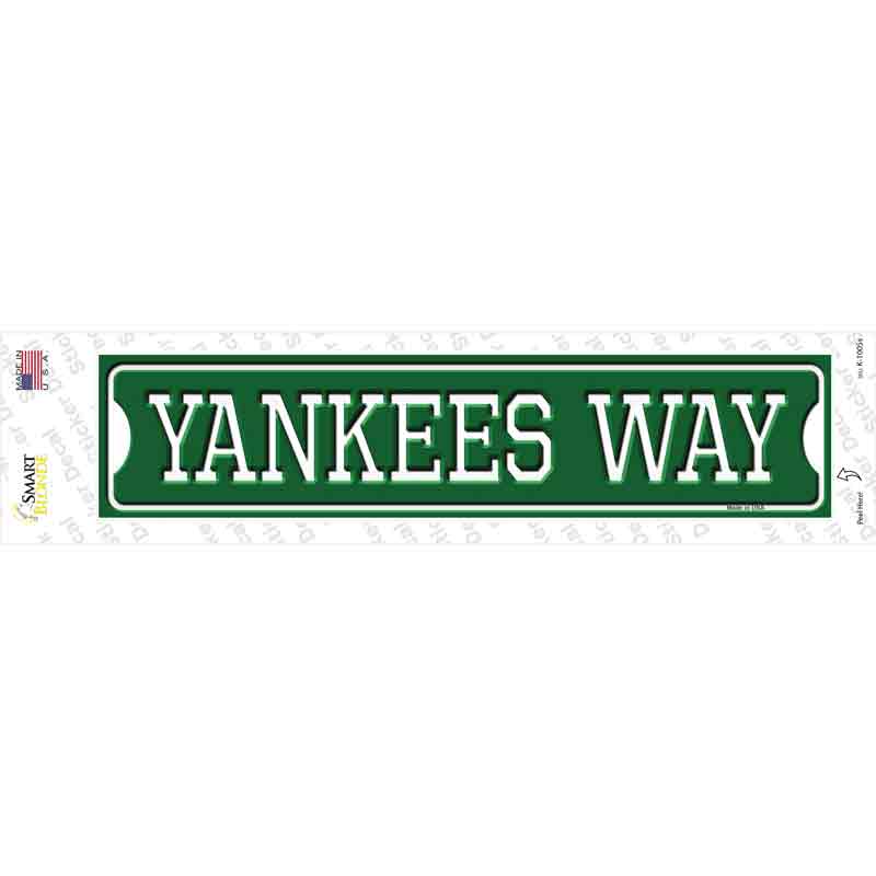 Yankees Way Novelty Narrow Sticker Decal Small