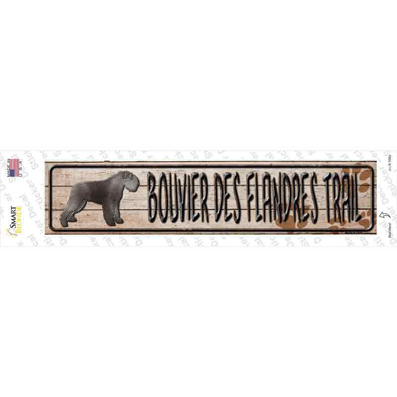 Bouvier Des Flandres Trail Novelty Narrow Sticker Decal Small