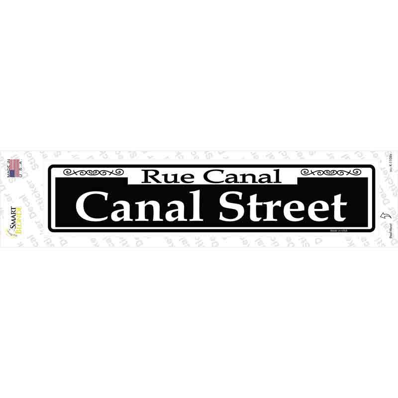 Canal Street Novelty Narrow Sticker Decal | Smart Blonde