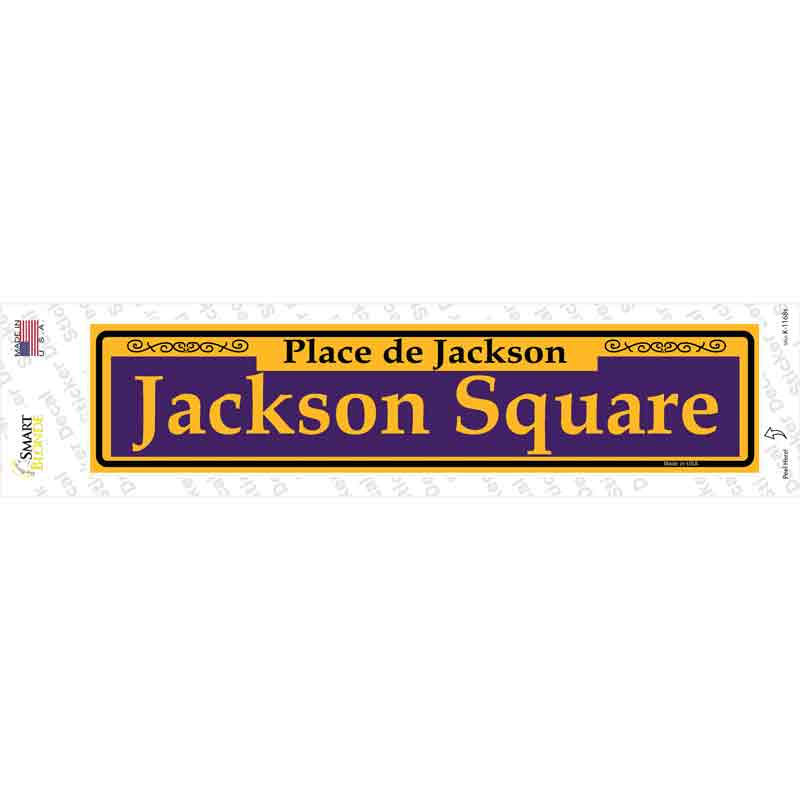 Jackson Square Purple Novelty Narrow Sticker Decal