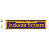 Jackson Square Purple Novelty Narrow Sticker Decal